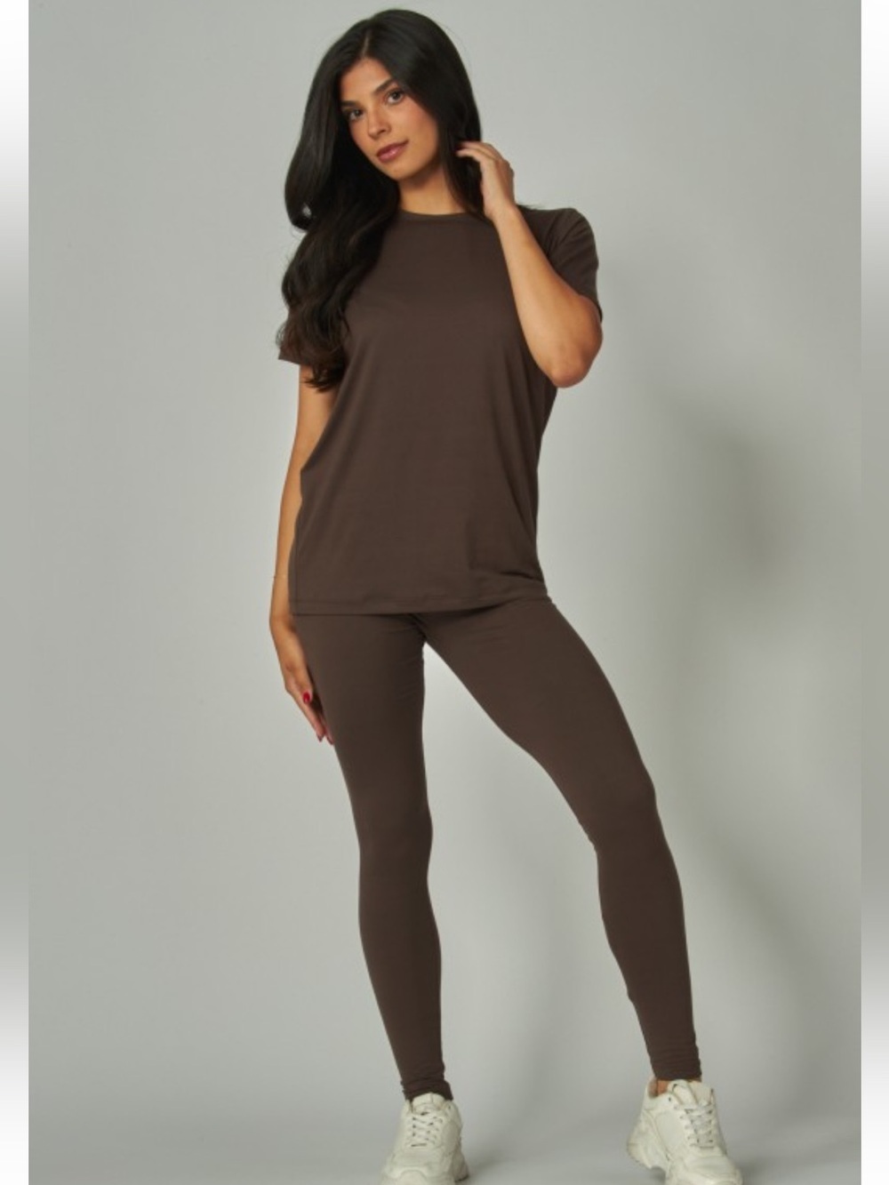 LOVE POEM BUTTER SOFT BRUSHED CASUAL TOP AND LEGGINGS SET SIZE LARGE NWT